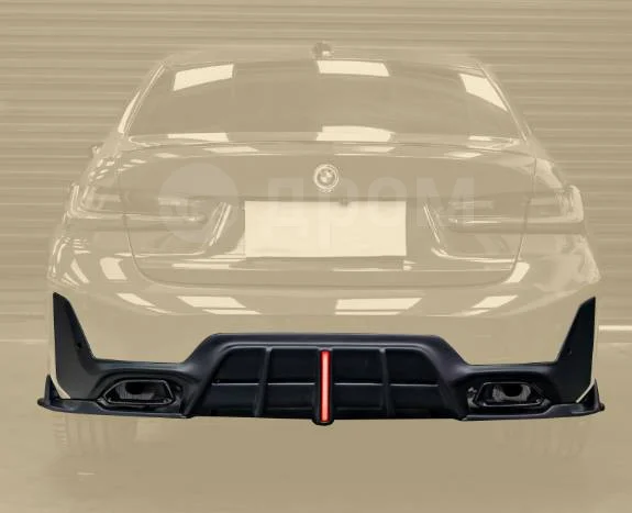 картинка Диффузор на задний бампер для BMW G20 330i LCI, с стоп сигналом магазин  StreetTuning 