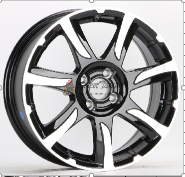 картинка Диски iV-007 R16 6.5J ET33 4X98 Black+Silver магазин  StreetTuning 