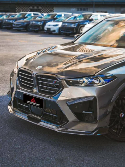 картинка Сплиттер (губа) на передний бампер для BMW X6M X6MC F96 Pre-LCI магазин  StreetTuning 