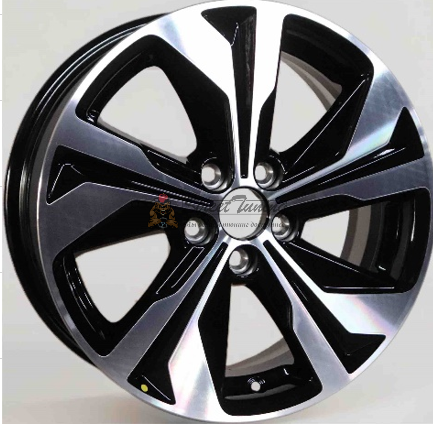 картинка Диски OEM Honda Style  R16 6.5J ET50 5X100 Black+Silver магазин  StreetTuning 