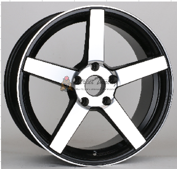 картинка Диски DW209 R18 8J ET25 5X120 Black matt+silver магазин  StreetTuning 