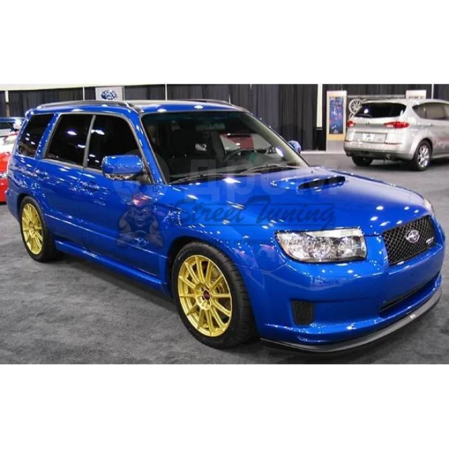 картинка Накладка (сплиттер) STI переднего бампера для Subaru Forester SG магазин  StreetTuning 