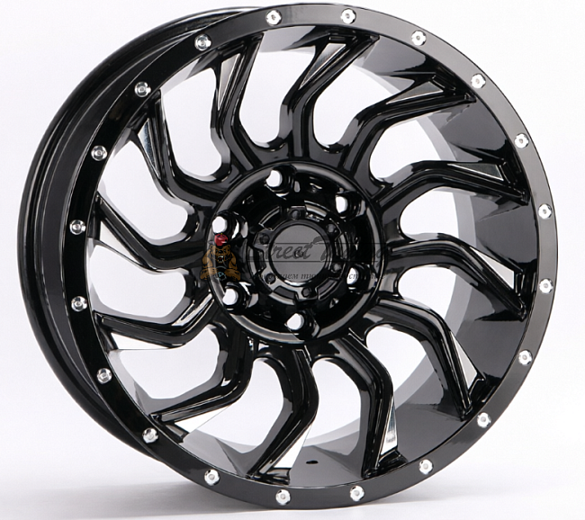 картинка Диски ATK Wheels - AK192  R17 9J ET0 6X139.7  Black+Silver магазин  StreetTuning 