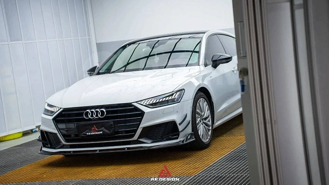 картинка Сплиттер (губа) на передний бампер для Audi S7 и A7 S Line и A7 магазин  StreetTuning 