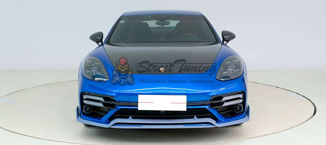 картинка Передний сплиттер KDA для бампера GTS Porsche Panamera 971 (2017–2023) магазин  StreetTuning 