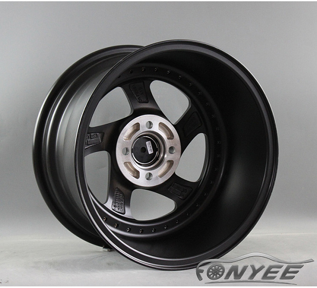 картинка Новые диски Rotiform TMB Flat R15 4х100 ET25 J8 черный мат + бронзовая полка магазин  StreetTuning 