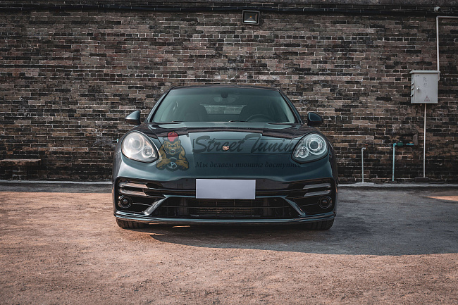 картинка Рестайлинг переднего бампера в сборе, в стиле Turbo S для Porsche Panamera 2014-2016 годов (970.2 в 971 Turbo S.) магазин  StreetTuning 