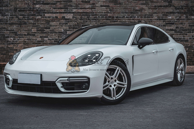 картинка Передний бампер Turbo S без ДХО для рестайлинга Porsche Panamera 971.1 (2017–2020) магазин  StreetTuning 