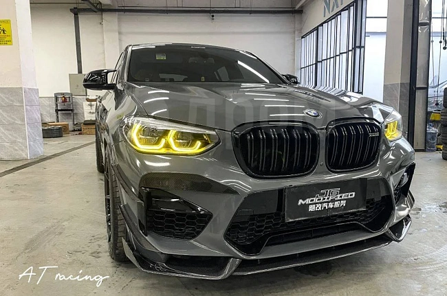 картинка Канарды на передний бампер V1 для BMW X3M/C X4M/C F97 F98 2019-2021 магазин  StreetTuning 