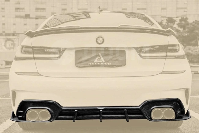 картинка Диффузор на задний бампер для BMW G20 330i M340i 2018-2022 магазин  StreetTuning 