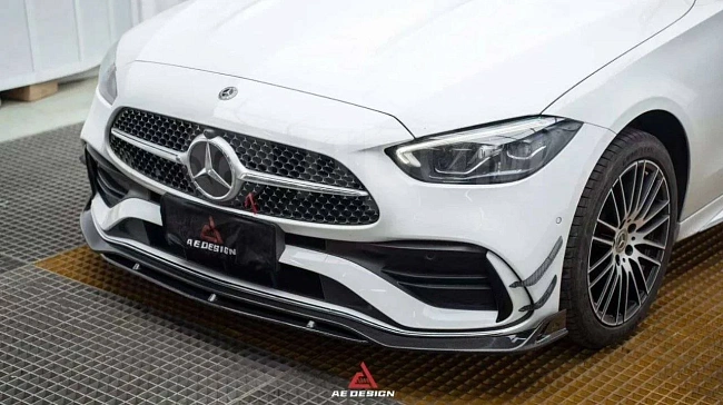 картинка Сплиттер(губа) на передний бампер для Mersedes W206 C300 с пакетом AMG магазин  StreetTuning 