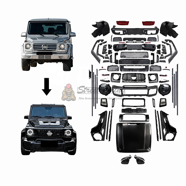 картинка Комплект рестайла Mercedes-Benz G-Class W463 (00-08) в Brabus W464 магазин  StreetTuning 