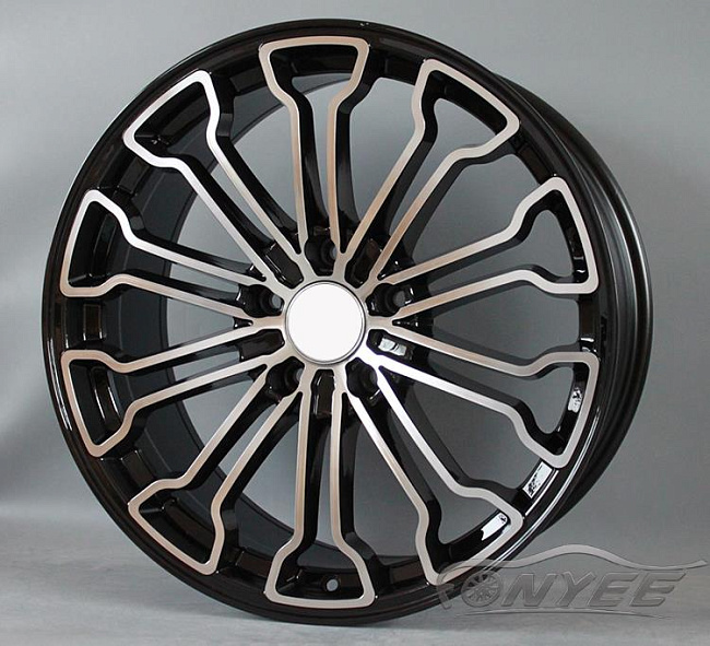 картинка Новые диски Porsche модель 3 R20 5X130 ET45 J9 черный + серебро магазин  StreetTuning 