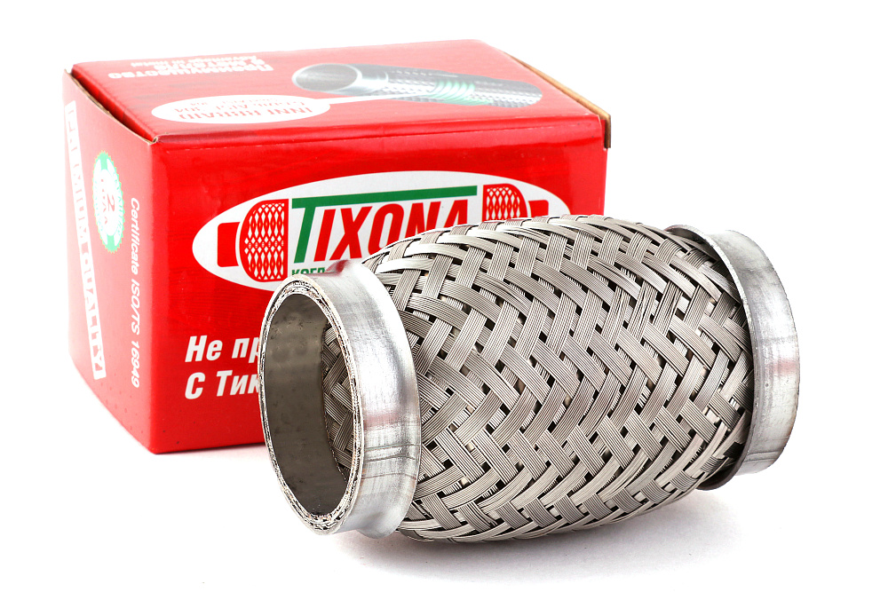 картинка Гофра глушителя Tixona (сталь 304 трехслойная) 45*100 от магазина  StreetTuning