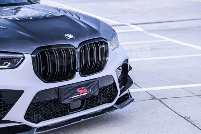 картинка Сплиттер (губа) на передний бампер для BMW X5M X5MC F95 Pre-LCI магазин  StreetTuning 