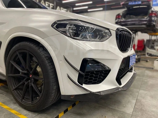 картинка Канарды на передний бампер V2 для BMW X3M/C X4M/C F97 F98 2019-2021 магазин  StreetTuning 
