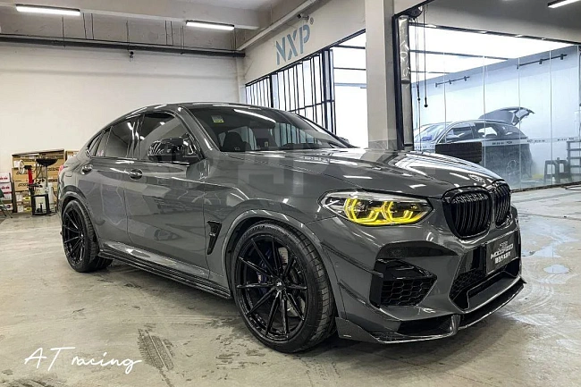 картинка Сплиттер (губа) AE Design для BMW X3M X4M/C F97 F98 2019-2021 карбон магазин  StreetTuning 