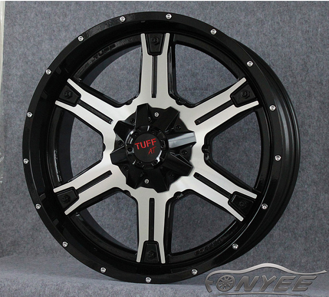 картинка Новые диски TUFF  R22 6X139,7 ET20 J9 черные с серебром магазин  StreetTuning 