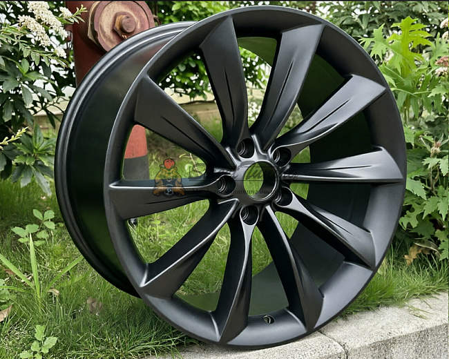 картинка Диски Купить Tesla Style FBX071 R19 J9.5 ET40 5X114.3 black matt магазин  StreetTuning 