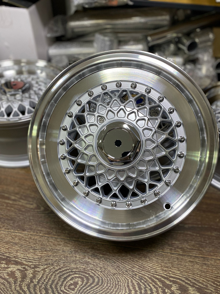 картинка Новые диски BBS RS R14 J6,5 ET25 4x100/4x114.3 , серебро + полировка от магазина  StreetTuning
