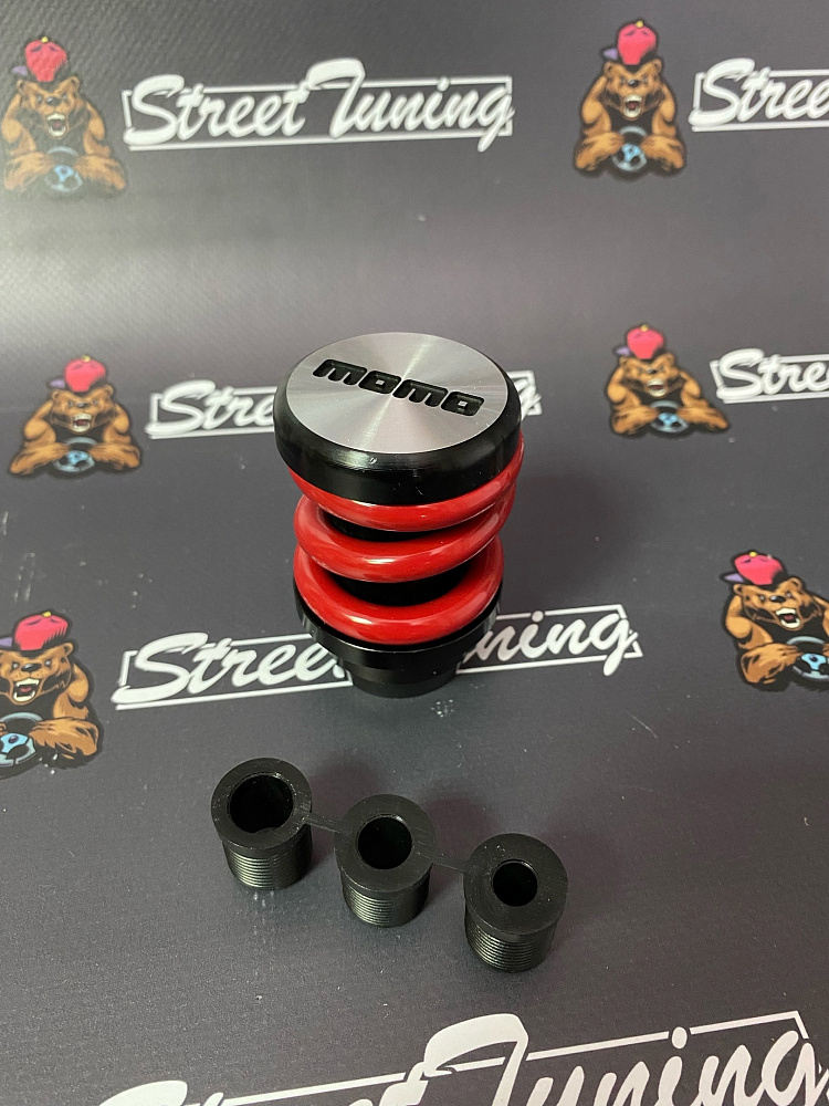 картинка Ручка КПП MOMO Springs в стиле койловера, черная, пружина красная от магазина  StreetTuning