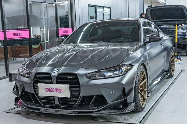 картинка Сплиттера накладки на пороги для BMW M3 G80 G81 и M4 G82 G83 магазин  StreetTuning 