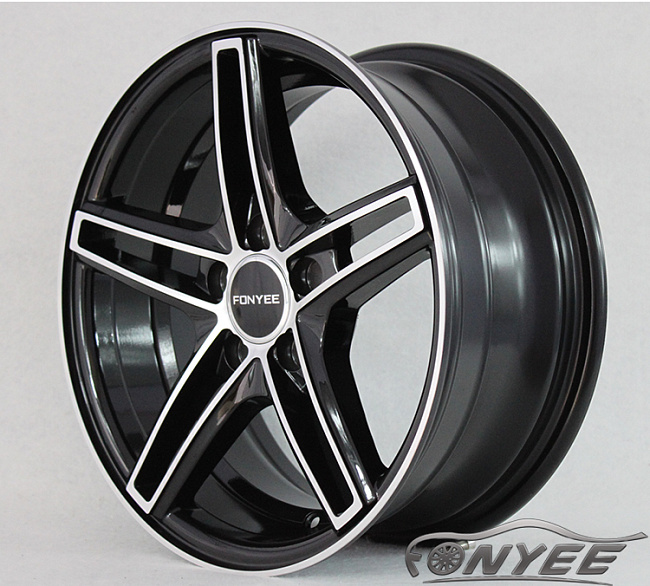 картинка Новые диски Vossen CV5 Replica R15 5X100 ET33 J6,5 черный глянец + серебро магазин  StreetTuning 