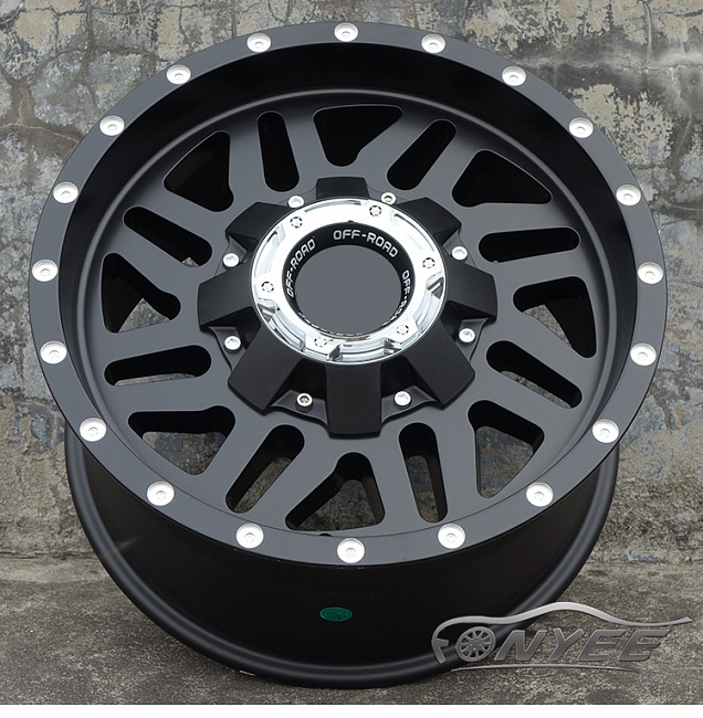 картинка Новые диски XF-201 OFF-ROAD R17 6х139,7 J9 ET-12 черный мат магазин  StreetTuning 