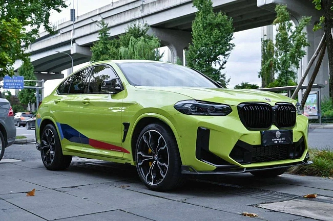 картинка Сплиттер (губа) на передний бампер для BMW X3M/C X4M/C F97 F98 LCI магазин  StreetTuning 