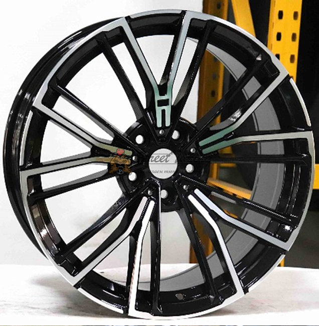 картинка Диски Powcan FBX252 R20 J9,5 ET35 5X112 black + polished магазин  StreetTuning 