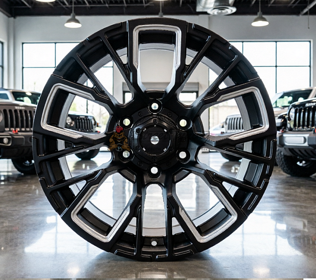 картинка Диски   Anzoo JT256   R18 J9 ET0 5X127 black+polished магазин  StreetTuning 