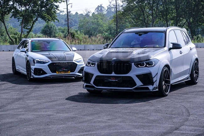 картинка Канарды на передний бампер для BMW X5M X5MC F95 Pre-LCI магазин  StreetTuning 