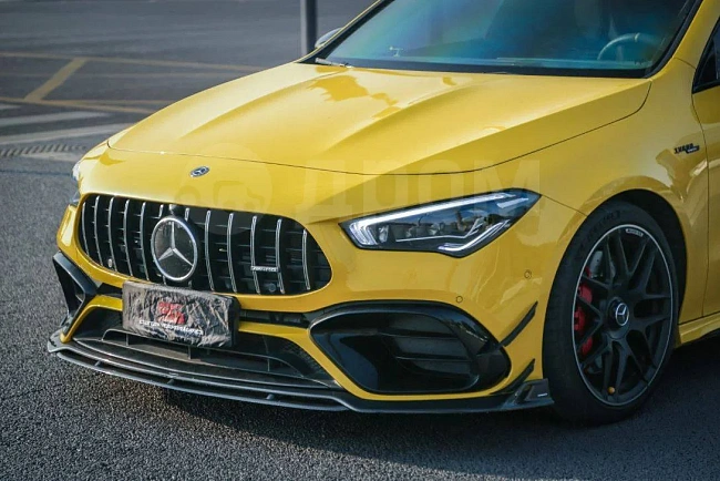картинка Сплиттер (губа) на передний бампер для Mersedes CLA C118 CLA45 CLA45S магазин  StreetTuning 