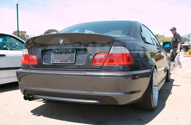 картинка Диффузор под 1 трубу для бампера M-Tech 2 для BMW E46 магазин  StreetTuning 