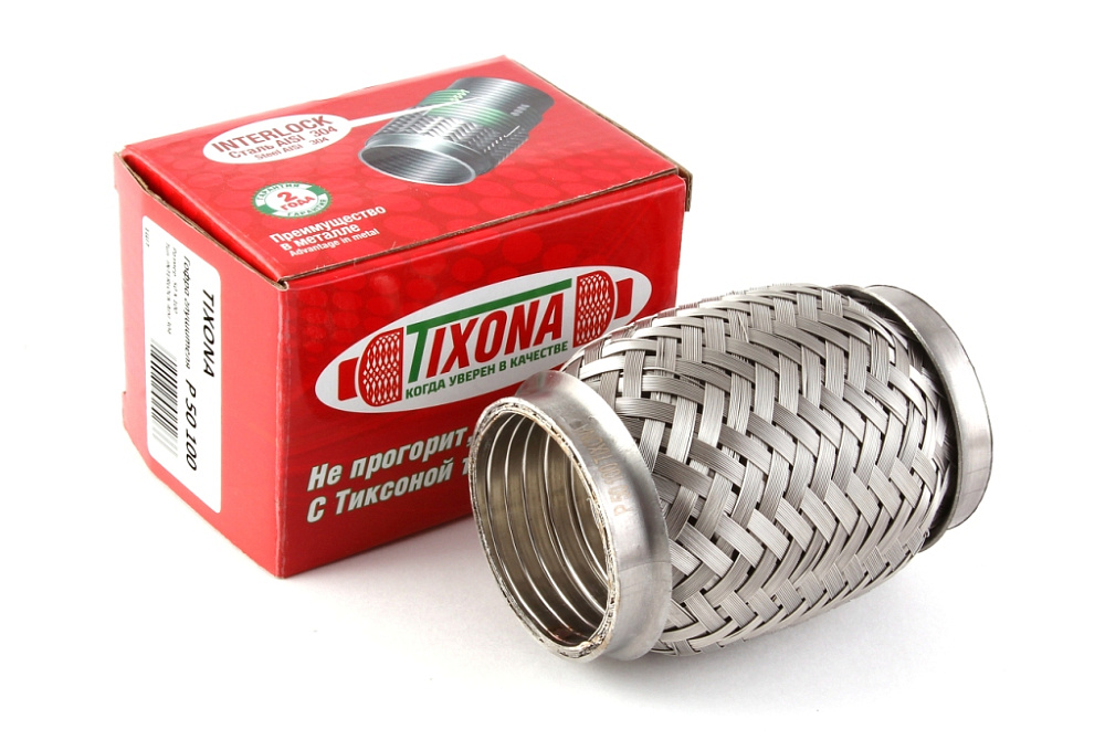 картинка Гофра глушителя Tixona (сталь 304 трехслойная) 50*120 от магазина  StreetTuning