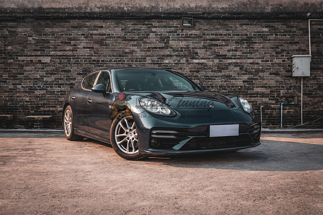 картинка Рестайлинг переднего бампера в сборе, в стиле Turbo S для Porsche Panamera 2014-2016 годов (970.2 в 971 Turbo S.) магазин  StreetTuning 
