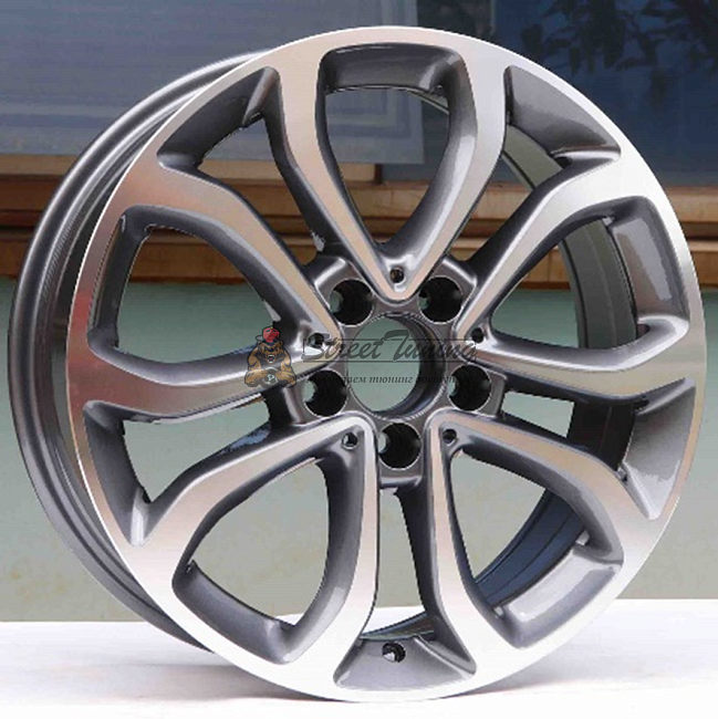 картинка Диски Mercedes-Benz W205 R17 J7 ET48,5 5X112 gray + polished магазин  StreetTuning 