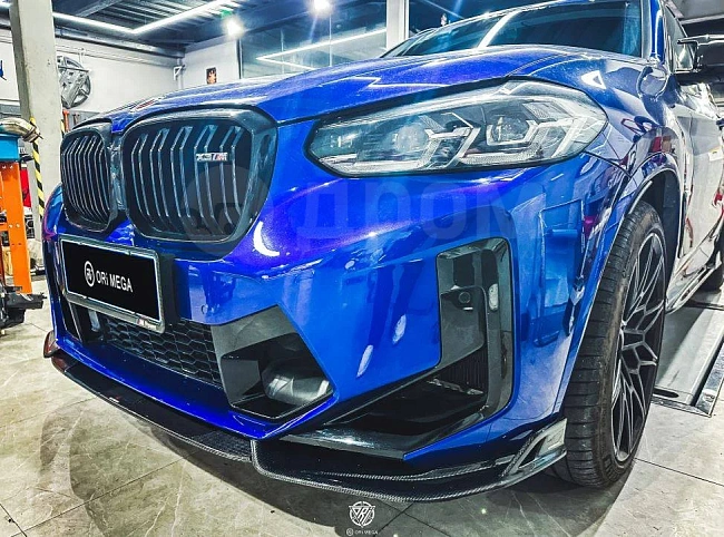 картинка Сплиттер(губа) на передний бампер для BMW X3M/C X4M/C F97 F98 LCI магазин  StreetTuning 