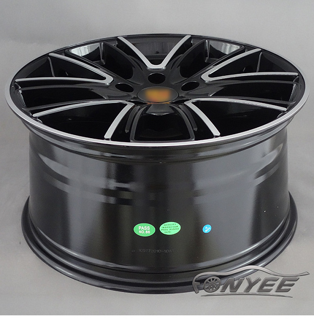картинка Новые диски Porsche Exclusive Design Black R20 5X112 ET19 J9 черный глянец + серебро магазин  StreetTuning 