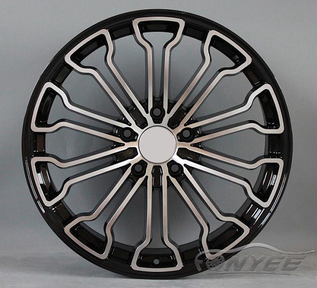 картинка Новые диски Porsche модель 3 R20 5X130 ET45 J9 черный + серебро магазин  StreetTuning 