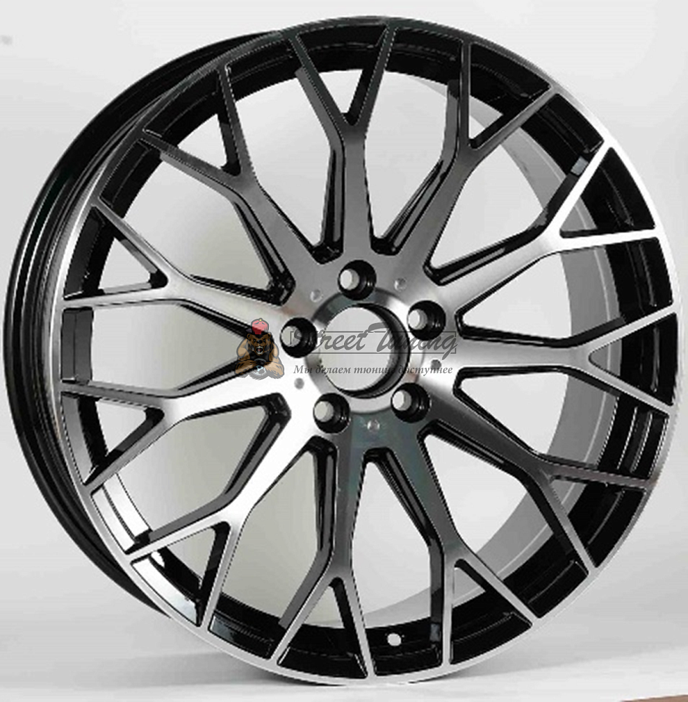 картинка Диски  KoKo Kuture FF187 R18 J8 ET35 5X112 black + polished от магазина  StreetTuning