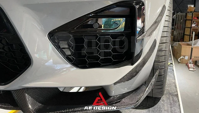 картинка Канарды на передний бампер V2 для BMW X3M/C X4M/C F97 F98 2019-2021 магазин  StreetTuning 