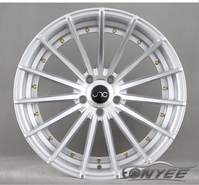 картинка Новые диски JNC 042 R20 5X114,3 ET38 J10 серебро + золотистые болтики магазин  StreetTuning 