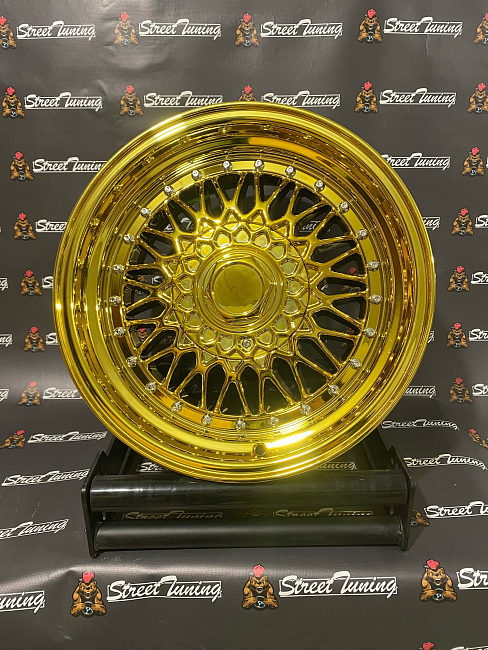 картинка Новые диски BBS RS R16 J8 ET25 4X100/114.3 золотой хром магазин  StreetTuning 