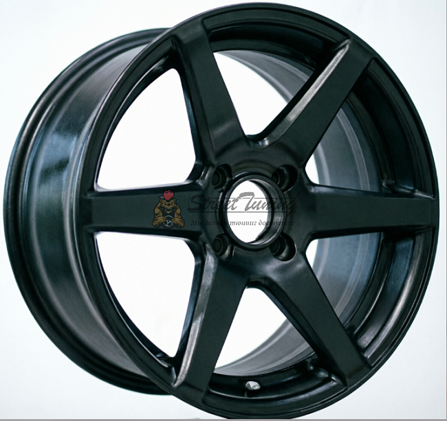 картинка Диски  6837F R16 7J ET35 5X100 Hyper Black магазин  StreetTuning 