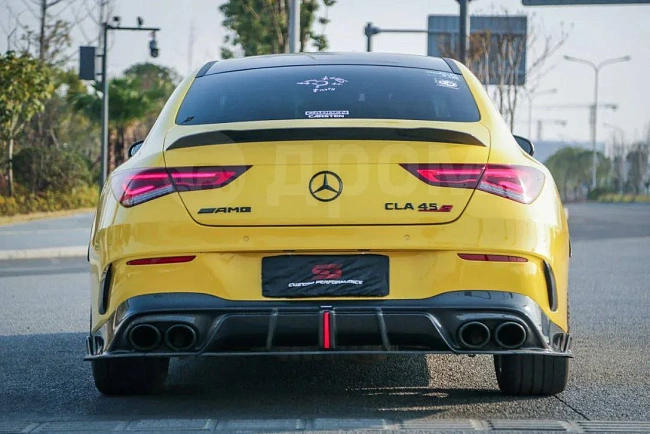 картинка Диффузор на задний бампер для Mercedes CLA C118 CLA45 CLA35 CLA250 магазин  StreetTuning 