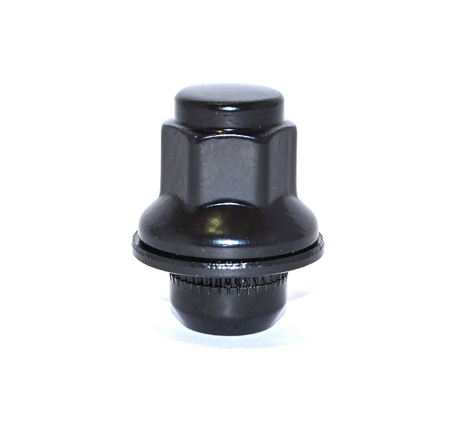 картинка Гайка Starleks M12x1.5, пресс-шайба, высота 39 мм, ключ 19, закрытая, черная магазин  StreetTuning 