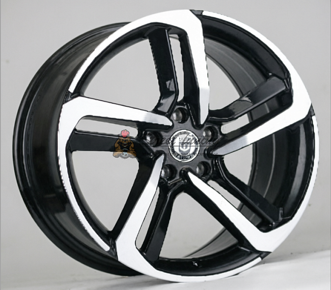 картинка Диски HRE style R17 7.5J ET38 5X114.3 Black+Silver магазин  StreetTuning 