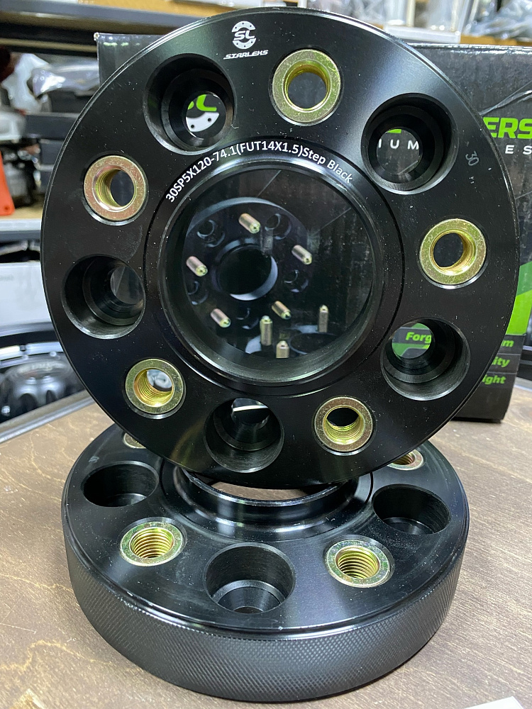 картинка Проставка Starleks 30 мм 5x120 14x1.5 цо 74.1 -  Black от магазина  StreetTuning