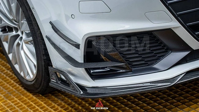 картинка Канарды на передний бампер для Audi S7 и A7 S Line и A7 C8 магазин  StreetTuning 